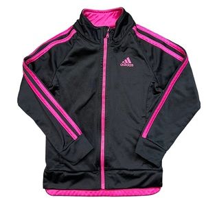 3/$30 Girl’s Adidas Black & Pink Athletic Sport Track Jacket Size 4T